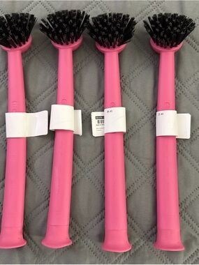 IKEA Pink Round Dish Brushes - Set of 4